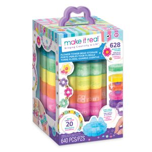 Make It Real Flower Tower Bead Storage Set